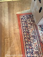 MaxSold Auction: Persian/Oriental Geometric Wool Area Rug, Red Navy Beige - Ottawa (Ontario, Canada) PARTNER MANAGED Downsizing Online Auction - Stewart Street (CONDO)