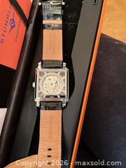 MaxSold Auction: Stuhrling Square Silver-tone Skeleton Automatic Watch - Ottawa (Ontario, Canada) PARTNER MANAGED Downsizing Online Auction - Stewart Street (CONDO)