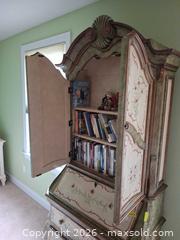 MaxSold Auction: Hand-Painted French Provincial Secretary Desk with Drawers & Shelves - Montgomery (New Jersey, USA) PARTNER MANAGED Downsizing Online Auction - Bedford Drive