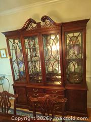 MaxSold Auction: Thomasville Chippendale Style China Cabinet / Hutch - Montgomery (New Jersey, USA) PARTNER MANAGED Downsizing Online Auction - Bedford Drive