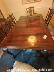 MaxSold Auction: Thomasville Queen Anne Dark Cherry Dining Table - Montgomery (New Jersey, USA) PARTNER MANAGED Downsizing Online Auction - Bedford Drive