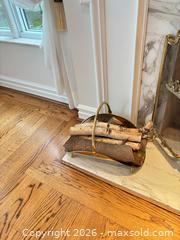 MaxSold Auction: Brass Ornate Victorian Fireplace Screen, Tool Set & Log Holder B - Oakville (Ontario, Canada) Estate Sale Online Auction - Cox Drive