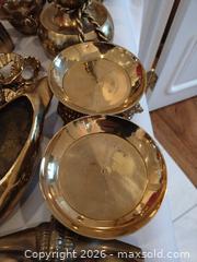 MaxSold Auction: Lot of Brass Decorative Bowls, Candle Holders, Figurines, Thermometer B - Oakville (Ontario, Canada) Estate Sale Online Auction - Cox Drive