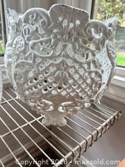 MaxSold Auction: Pair of Ornate Cast Metal Plant Pots D - Oakville (Ontario, Canada) Estate Sale Online Auction - Cox Drive