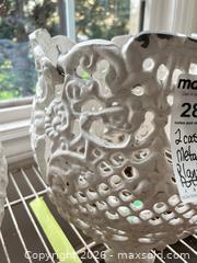 MaxSold Auction: Pair of Ornate Cast Metal Plant Pots D - Oakville (Ontario, Canada) Estate Sale Online Auction - Cox Drive