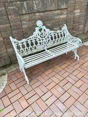 MaxSold Auction: Victorian White Cast Aluminum 3-Person Outdoor Garden Bench A - Oakville (Ontario, Canada) Estate Sale Online Auction - Cox Drive