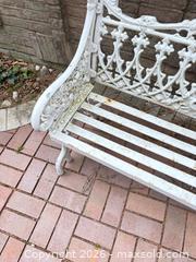 MaxSold Auction: Victorian White Cast Aluminum 3-Person Outdoor Garden Bench A - Oakville (Ontario, Canada) Estate Sale Online Auction - Cox Drive