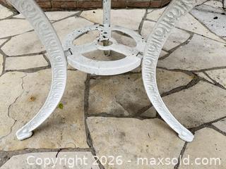 MaxSold Auction: White Cast Aluminum Ornate Patio Table with 2 Chairs A - Oakville (Ontario, Canada) Estate Sale Online Auction - Cox Drive