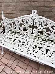 MaxSold Auction: White Cast Aluminum Ornate Victorian Outdoor Bench A - Oakville (Ontario, Canada) Estate Sale Online Auction - Cox Drive