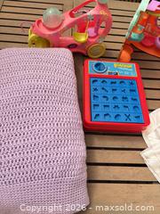 MaxSold Auction: Lot: Baby Satin-Trim Blanket, Crochet Afghan, Toys & Perfection - North Vancouver (British Columbia, Canada) SELLER MANAGED Downsizing Online Auction - Broadview Drive