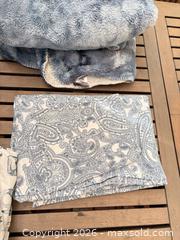 MaxSold Auction: Mixed Bed Linens Lot: Coverlet, Throw, Flat Sheet - Paisley & Novelty - North Vancouver (British Columbia, Canada) SELLER MANAGED Downsizing Online Auction - Broadview Drive