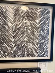 MaxSold Auction: Pair of Framed Abstract Geometric Prints Pl in Black Frames - North Vancouver (British Columbia, Canada) SELLER MANAGED Downsizing Online Auction - Broadview Drive