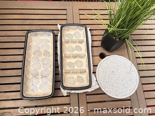 MaxSold Auction: Three-piece Ceramic Serving Set: Divided Tray + 2 Round Pieces - North Vancouver (British Columbia, Canada) SELLER MANAGED Downsizing Online Auction - Broadview Drive