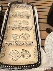 MaxSold Auction: Three-piece Ceramic Serving Set: Divided Tray + 2 Round Pieces - North Vancouver (British Columbia, Canada) SELLER MANAGED Downsizing Online Auction - Broadview Drive