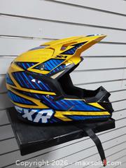 MaxSold Auction: FXR Off-Road/ATV/Motocross Helmet Medium, Yellow/Blue/Black - Augusta (Prescott)(Ontario, Canada) SELLER MANAGED Commercial Liquidation Online Auction - Edward Street North