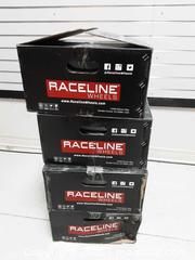 MaxSold Auction: Raceline 14x7 Alloy Wheels 4x156 Matte Black Set of 4 - Augusta (Prescott)(Ontario, Canada) SELLER MANAGED Commercial Liquidation Online Auction - Edward Street North