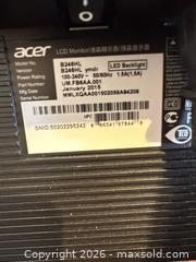 MaxSold Auction: Acer B246HL 24" 1920 x 1080 Monitor - Grand Blanc Township (Michigan, USA) SELLER MANAGED Downsizing Online Auction - E Baldwin Road
