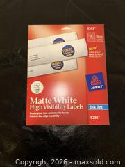 MaxSold Auction: Assorted Inkjet Printable Labels, Sheets & Transfers — Matte White - Grand Blanc Township (Michigan, USA) SELLER MANAGED Downsizing Online Auction - E Baldwin Road