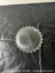 MaxSold Auction: Clear Pressed Glass Decorative Plate with Bubbled Edge, 8–10 in - Grand Blanc Township (Michigan, USA) SELLER MANAGED Downsizing Online Auction - E Baldwin Road