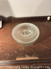 MaxSold Auction: Clear Ribbed Pressed Glass Covered Bowl, Medium - Grand Blanc Township (Michigan, USA) SELLER MANAGED Downsizing Online Auction - E Baldwin Road