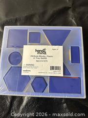 MaxSold Auction: hand2mind Blue Attribute Blocks Shape Set, 60 Pieces - Grand Blanc Township (Michigan, USA) SELLER MANAGED Downsizing Online Auction - E Baldwin Road