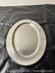 MaxSold Auction: Large Oval Aluminum Serving Platter, Silver Metallic - Grand Blanc Township (Michigan, USA) SELLER MANAGED Downsizing Online Auction - E Baldwin Road