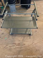 MaxSold Auction: Metal Printer Stand with 2 Shelves, Sliding Tray & Casters - Grand Blanc Township (Michigan, USA) SELLER MANAGED Downsizing Online Auction - E Baldwin Road