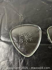 MaxSold Auction: Pair of Clear Glass Mid-Century Starburst Triangular Ashtrays - Grand Blanc Township (Michigan, USA) SELLER MANAGED Downsizing Online Auction - E Baldwin Road
