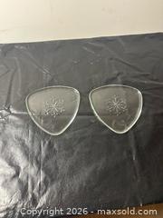 MaxSold Auction: Pair of Clear Glass Mid-Century Starburst Triangular Ashtrays - Grand Blanc Township (Michigan, USA) SELLER MANAGED Downsizing Online Auction - E Baldwin Road