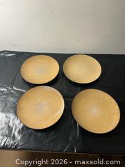 MaxSold Auction: Set of 4 Gold & Black Sunburst Ceramic Charger Plates, 8–10 in - Grand Blanc Township (Michigan, USA) SELLER MANAGED Downsizing Online Auction - E Baldwin Road