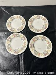 MaxSold Auction: Vintage Porcelain Floral Salad/Dessert Plates with Gold Trim (Set of 4) - Grand Blanc Township (Michigan, USA) SELLER MANAGED Downsizing Online Auction - E Baldwin Road