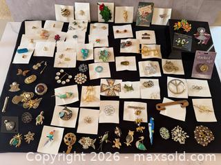 MaxSold Auction: Eclectic Vintage Brooches and Pins - Loomis (California, USA) PARTNER MANAGED Moving Online Auction - Brennans Road