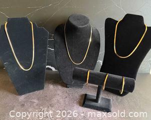 MaxSold Auction: Gold Vermeil Necklace & Bracelet Collection - Loomis (California, USA) PARTNER MANAGED Moving Online Auction - Brennans Road