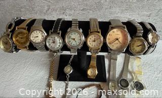 MaxSold Auction: Tick Tock Treasures and Assorted Vintage Watches - Loomis (California, USA) PARTNER MANAGED Moving Online Auction - Brennans Road