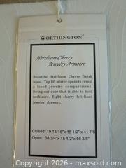 MaxSold Auction: Worthington Heirloom Cherry Jewelry Armoire - Loomis (California, USA) PARTNER MANAGED Moving Online Auction - Brennans Road