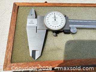 MaxSold Auction: Mitutoyo 12 in (300 mm) Dial Caliper, 0.001 in Resolution - Morgan Hill (California, USA) PARTNER MANAGED Estate Sale Online Auction - Dougherty Avenue