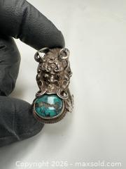 MaxSold Auction: Sterling Silver Adjustable Finger Armor with Turquoise Foo Dog - Morgan Hill (California, USA) PARTNER MANAGED Estate Sale Online Auction - Dougherty Avenue