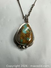 MaxSold Auction: Sterling Silver Turquoise Southwestern Necklace RT stamp - Morgan Hill (California, USA) PARTNER MANAGED Estate Sale Online Auction - Dougherty Avenue