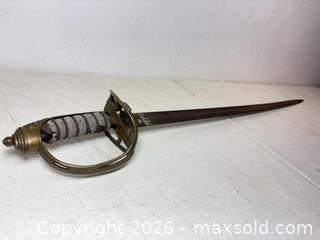 MaxSold Auction: Antique 1822/45 Pattern British Infantry Sword. Mid 1800's Queen Victoria. Henry Wilkinson "Proved" Slug/Disc at Base Of Sword.  - Toronto (Ontario, Canada) SELLER MANAGED Estate Sale Online Auction - Annette Street