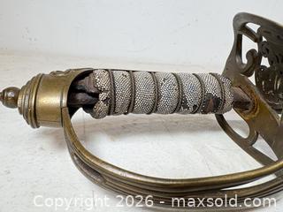 MaxSold Auction: Antique 1822/45 Pattern British Infantry Sword. Mid 1800's Queen Victoria. Henry Wilkinson "Proved" Slug/Disc at Base Of Sword.  - Toronto (Ontario, Canada) SELLER MANAGED Estate Sale Online Auction - Annette Street