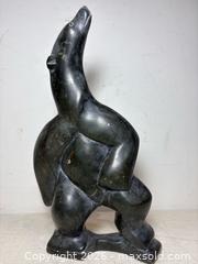 MaxSold Auction: Inuit Carved Black Stone "DANCING BEAR". Syllabic Signed & Dated On Bottom. - Toronto (Ontario, Canada) SELLER MANAGED Estate Sale Online Auction - Annette Street
