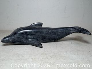 MaxSold Auction: Inuit Carved Stone Dolphin. Signed On Bottom Illegibly. - Toronto (Ontario, Canada) SELLER MANAGED Estate Sale Online Auction - Annette Street