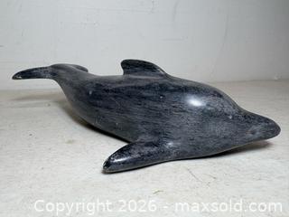 MaxSold Auction: Inuit Carved Stone Dolphin. Signed On Bottom Illegibly. - Toronto (Ontario, Canada) SELLER MANAGED Estate Sale Online Auction - Annette Street