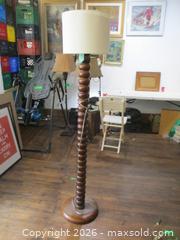 MaxSold Auction: MCM Spiral Wooden Floor Lamp.  - Toronto (Ontario, Canada) SELLER MANAGED Estate Sale Online Auction - Annette Street