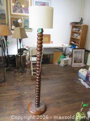 MaxSold Auction: MCM Spiral Wooden Floor Lamp.  - Toronto (Ontario, Canada) SELLER MANAGED Estate Sale Online Auction - Annette Street