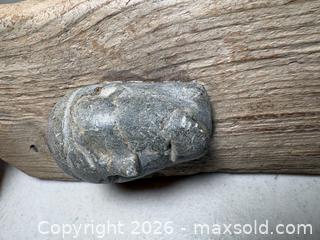 MaxSold Auction: Three Inuit Carved Stone Heads & One Polar Bear Etching On Stone Scene. Two Heads Signed "KUPTANA". - Toronto (Ontario, Canada) SELLER MANAGED Estate Sale Online Auction - Annette Street