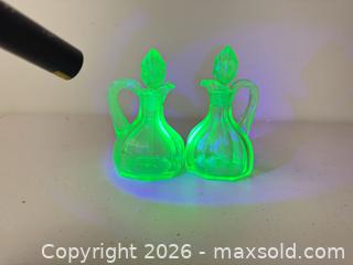 MaxSold Auction: Pair of Uranium Glass Pitchers - Vallejo (California, USA) PARTNER MANAGED Estate Sale Online Auction - Georgia Street