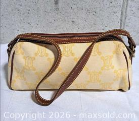 MaxSold Auction: Celine Vintage Macadam Canvas Small  Shoulder Bag - Markham (Ontario, Canada) SELLER MANAGED Downsizing Online Auction - Major Mackenzie Drive East
