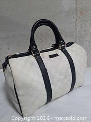 MaxSold Auction:  Gucci GG Supreme Joy Medium Boston Bag - Markham (Ontario, Canada) SELLER MANAGED Downsizing Online Auction - Major Mackenzie Drive East