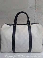 MaxSold Auction:  Gucci GG Supreme Joy Medium Boston Bag - Markham (Ontario, Canada) SELLER MANAGED Downsizing Online Auction - Major Mackenzie Drive East